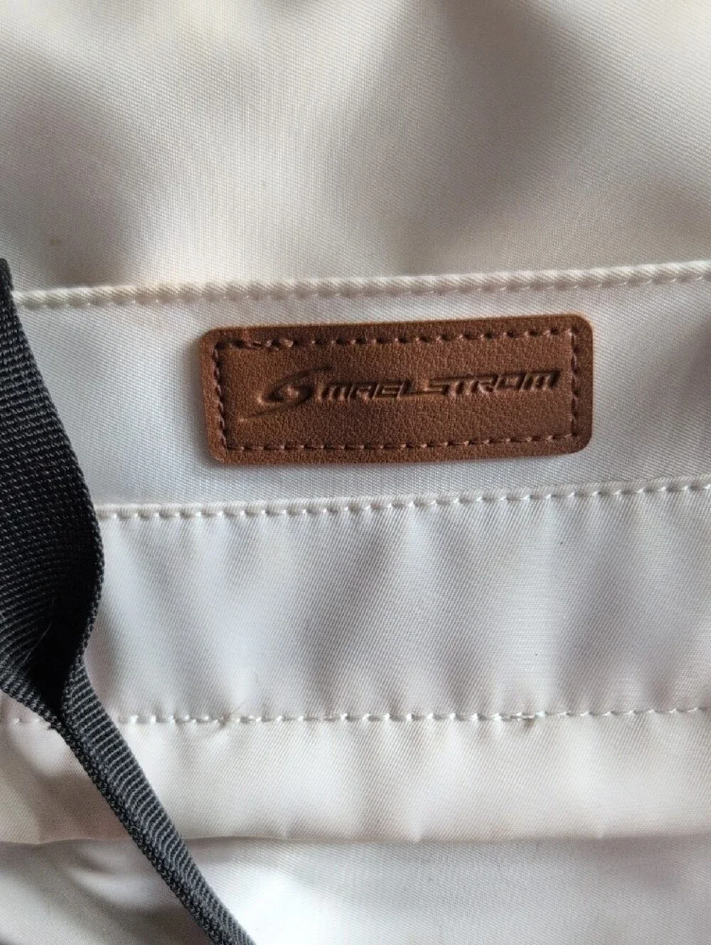 Nylon Two-Tone Travel Backpack Tote - White & Black